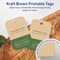 2" x 3" Rectangle Rounded Corners, Kraft Brown Printable Tags